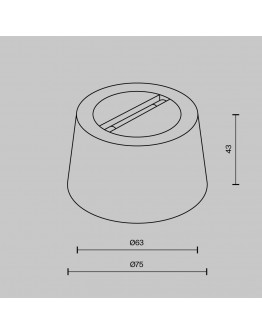Чаша для двойного вывода ленты Maytoni Technical Pendant system Parity TRA130CRDuo-B